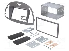 PER.PIC. Cadre de radio 2 DIN argent pour Hyundai i10