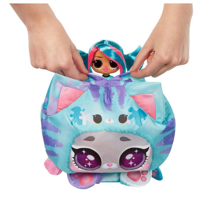 MGA Muñeca Emma Emo Tweens L.O.L. Surprise - Poupée articulée avec costume d'animal gonflable, looks, accessoires et journal