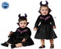 Atosa Robe de Sorcière Noire avec Col Lilas pour Bébé