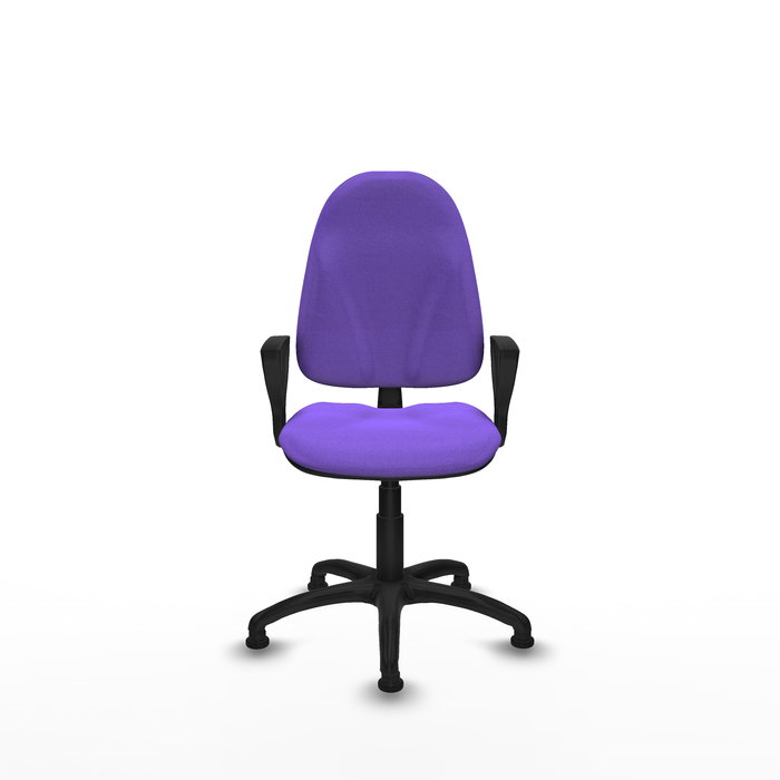 Chaise Algarra Contact permament de base Tissu Violet Structure polyamide noire Accoudoirs fixes Sans appui-tête Patins de chaises