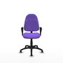 Chaise Algarra Contact permament de base Tissu Violet Structure polyamide noire Accoudoirs fixes Sans appui-tête Patins de chaises