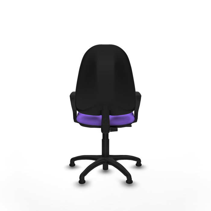 Chaise Algarra Contact permament de base Tissu Violet Structure polyamide noire Accoudoirs fixes Sans appui-tête Patins de chaises