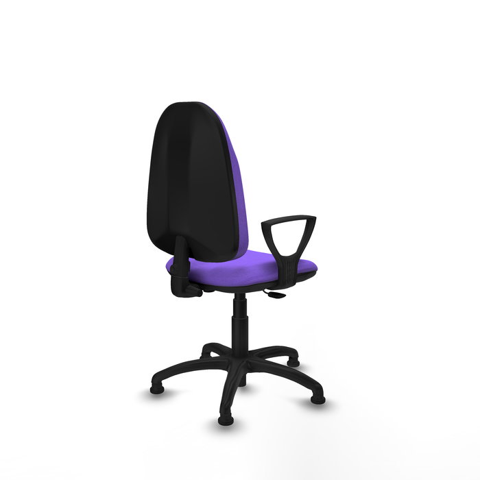 Chaise Algarra Contact permament de base Tissu Violet Structure polyamide noire Accoudoirs fixes Sans appui-tête Patins de chaises