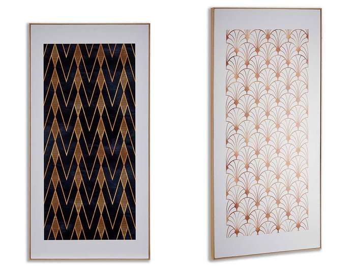 Giftdecor Ensemble de 2 Tableaux en Bois Motifs Géométriques 34 Giftdecor Ensemble de 2 Tableaux en Bois Motifs Géométriques 34
