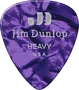 DUNLOP Pack de 12 médiators Genuine Celluloid pourpre perlé - Heavy