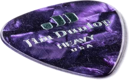 DUNLOP Pack de 12 médiators Genuine Celluloid pourpre perlé - Heavy