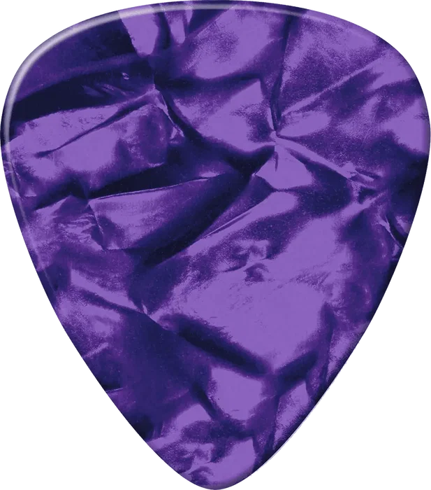 DUNLOP Pack de 12 médiators Genuine Celluloid pourpre perlé - Heavy