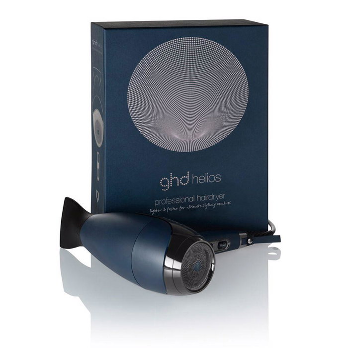 GHD Sèche-Cheveux Professionnel Helios Bleu - 2200W, Technologie Ionique et Aeroprecis, Moteur DC, Léger et Silencieux