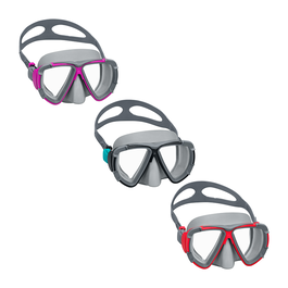 Bestway 22052 Masque de plongée adulte avec sangle anatomique, couleur assortie, +14 ans, plage et piscine