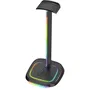 The G-Lab K-STAND-NEON RGB - Support de Casque Gamer avec Hub USB/USB-C et Éclairage RGB - Filaire - Noir
