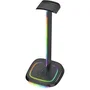 The G-Lab K-STAND-NEON RGB - Support de Casque Gamer avec Hub USB/USB-C et Éclairage RGB - Filaire - Noir