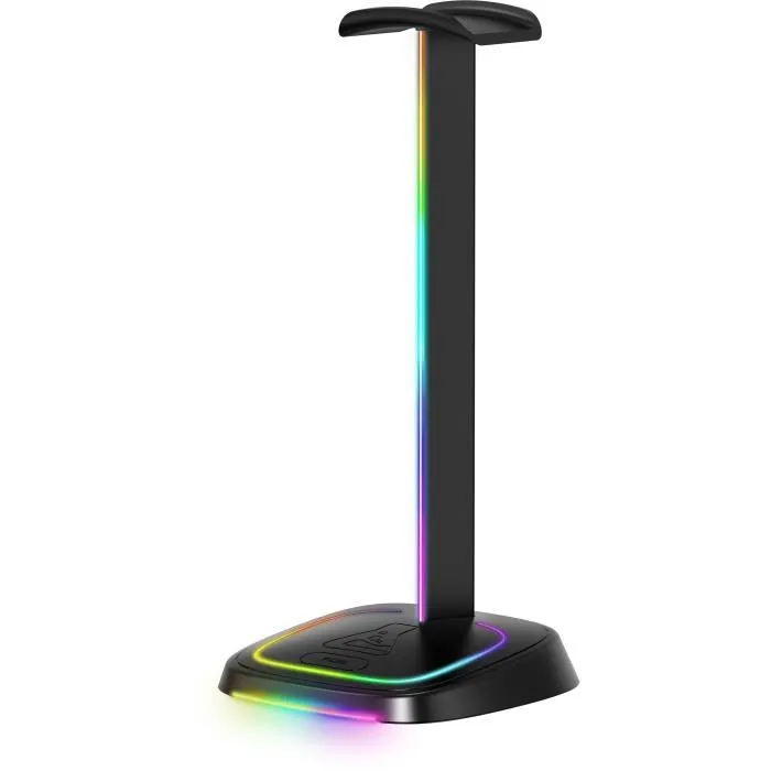 The G-Lab K-STAND-NEON RGB - Support de Casque Gamer avec Hub USB/USB-C et Éclairage RGB - Filaire - Noir The G-Lab K-STAND-NEON RGB - Support de Casque Gamer avec Hub USB/USB-C et Éclairage RGB - Filaire - Noir