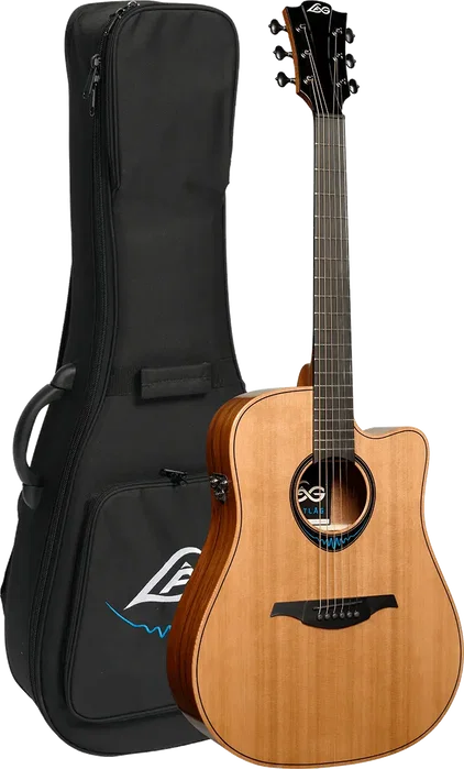 LAG Guitare Folk Électroacoustique Dreadnought Cutaway Blue Wave Table Cèdre Rouge Massif Palissandre Santos 6 Cordes LAG Guitare Folk Électroacoustique Dreadnought Cutaway Blue Wave Table Cèdre Rouge Massif Palissandre Santos 6 Cordes