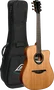LAG Guitare Folk Électroacoustique Dreadnought Cutaway Blue Wave Table Cèdre Rouge Massif Palissandre Santos 6 Cordes