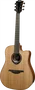 LAG Guitare Folk Électroacoustique Dreadnought Cutaway Blue Wave Table Cèdre Rouge Massif Palissandre Santos 6 Cordes