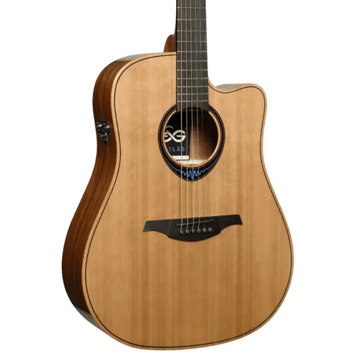 LAG Guitare Folk Électroacoustique Dreadnought Cutaway Blue Wave Table Cèdre Rouge Massif Palissandre Santos 6 Cordes LAG Guitare Folk Électroacoustique Dreadnought Cutaway Blue Wave Table Cèdre Rouge Massif Palissandre Santos 6 Cordes