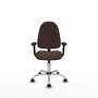 PIQUERAS Y CRESPO Chaise de bureau Algarra, similicuir marron foncé, accoudoirs 2D