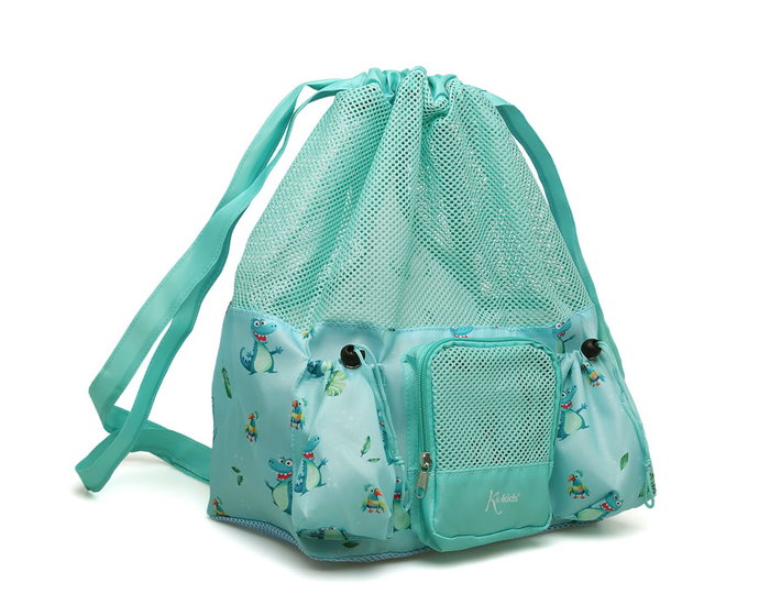 KioKids - Sac de plage à dos, 10 litres, respirant, couleur sauge - Collection Happy Summer
