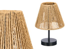 Giftdecor Lampe de table conique naturelle 17,5 x 17,5 x 26 cm métal et papier (Set de 8)