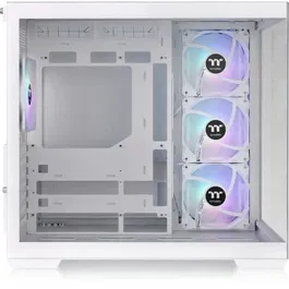 Thermaltake Boîtier PC View 380 TG ARGB Snow - Moyen tour ATX - Verre trempé blanc - 4 ventilateurs 120 mm ARGB - USB-C et USB 3.0