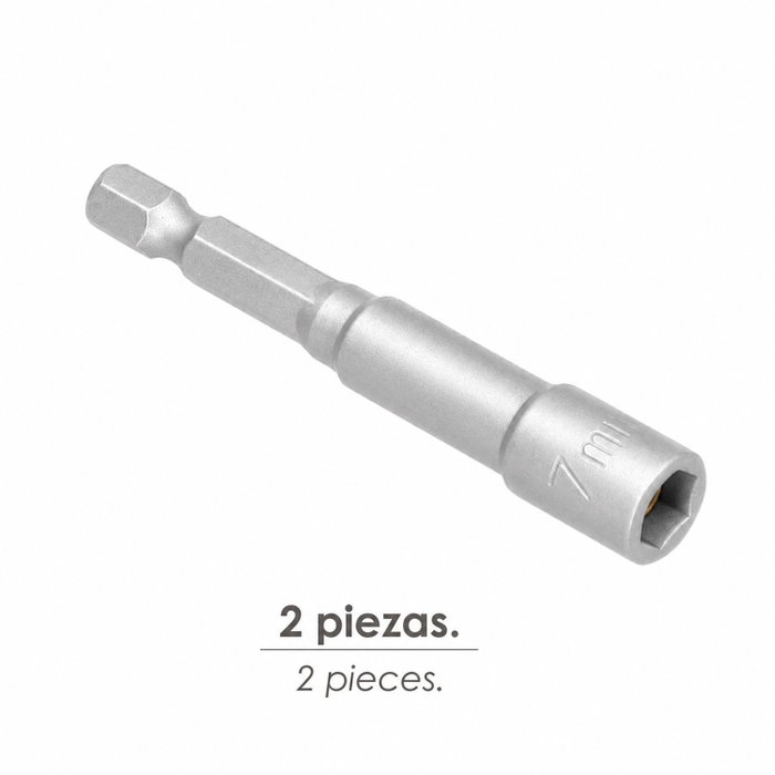 WOLFPACK LINEA PROFESIONAL Clé à pipe magnétique 7 mm (2 unités)