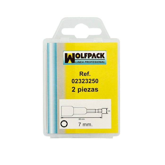 WOLFPACK LINEA PROFESIONAL Clé à pipe magnétique 7 mm (2 unités)