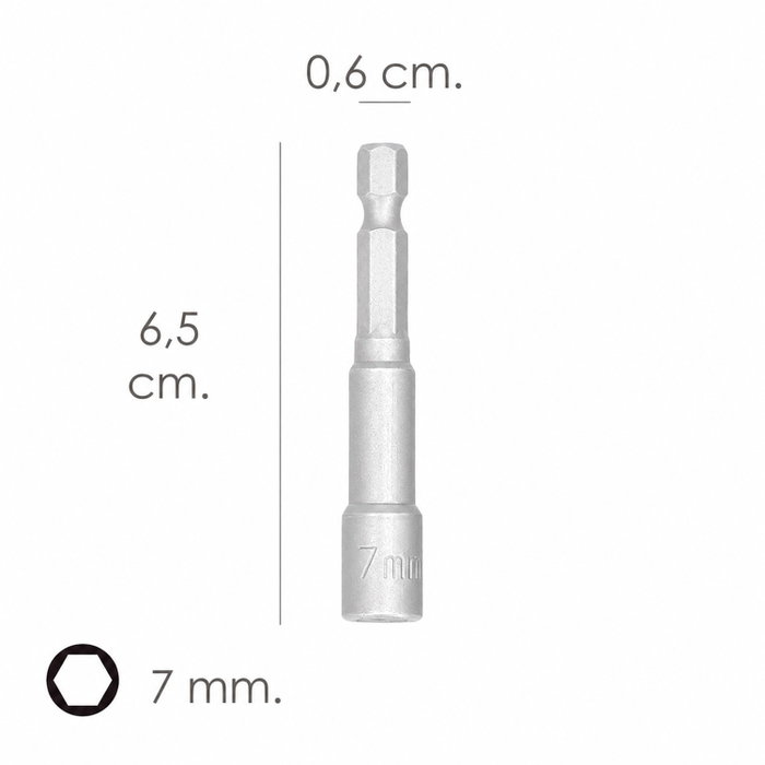 WOLFPACK LINEA PROFESIONAL Clé à pipe magnétique 7 mm (2 unités)