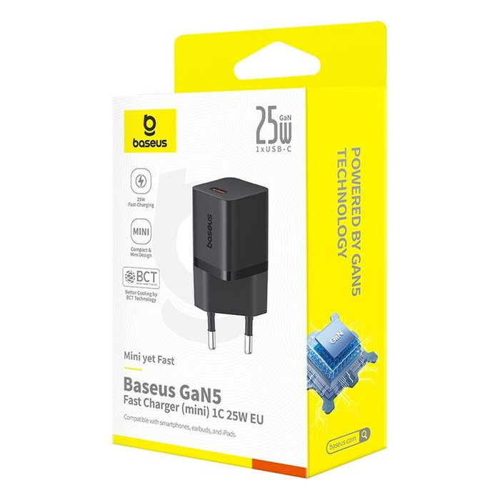 Baseus Chargeur mural P10110909113-00 Noir 25 W USB-C
