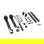 ALK - Kit de ferrures pour portes intérieures coulissantes style granerie sans rail au sol VILNA - Système de porte coulissante rustique visible jusqu'à 100 kg