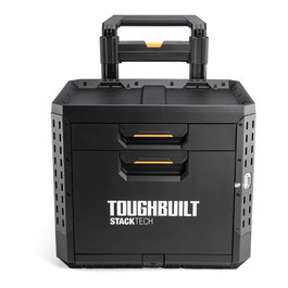Toughbuilt Boîte à outils Stacktech avec 2 tiroirs et roues tout-terrain