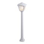 Fumagalli Lampe balise avec poteau giaffa/roby, blanc, E27, IP55, résine, 195x195x945 mm