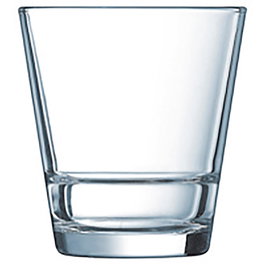 Arcoroc Lot de 6 Verres Bas Stack Up 26 cL en Verre Trempé Résistant