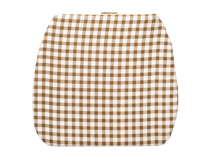 GIFTDECOR Cojin Silla Cuadros Marron Blanco GIFTDECOR Cojin Silla Cuadros Marron Blanco