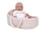 Muñecas Arias Poupée Elegance 40 cm Andie Rosa avec Capazo, Mécanisme Pleurs Try Me, Sac, Espagnol