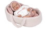 Muñecas Arias Poupée Elegance 40 cm Andie Rosa avec Capazo, Mécanisme Pleurs Try Me, Sac, Espagnol