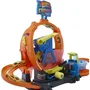 Hot Wheels Mega Station Lavage avec Looping et Changement de Couleur