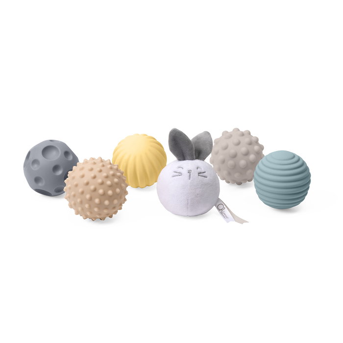 CHICCO Lot de 6 Balles Sensorielles Lapin CHICCO Lot de 6 Balles Sensorielles Lapin