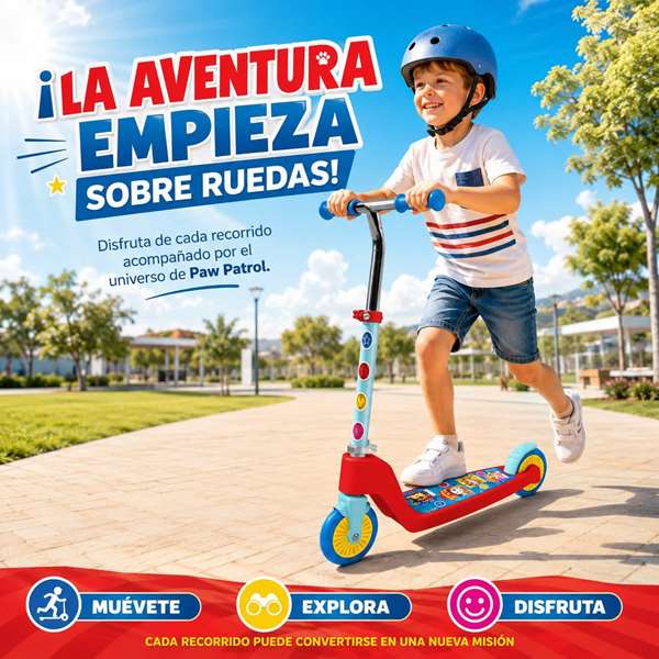 JugaToys Patinete à 2 roues pliable Paw Patrol