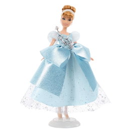 Mattel Poupée de Collection Cendrillon Disney 100e Anniversaire - Édition Spéciale avec Robe Bleue Satinée et Brillants - Hlx60