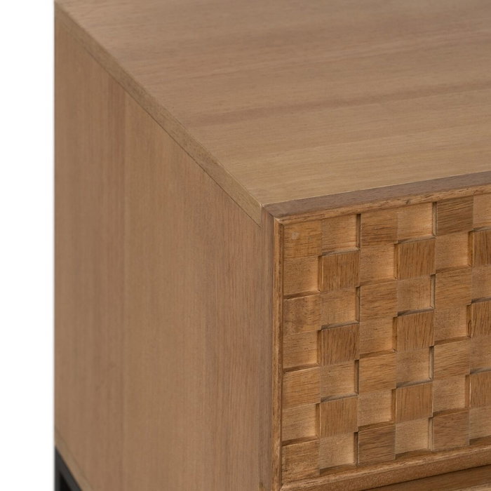 BigBuy Home Table de Nuit MARIGNI Noir Naturel BigBuy Home Table de Nuit MARIGNI Noir Naturel