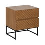 BigBuy Home Table de Nuit MARIGNI Noir Naturel