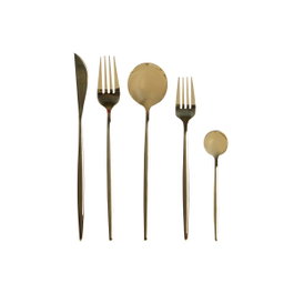 DKD Home Decor Couverts Dorés en Acier Inoxydable, 20 Pièces