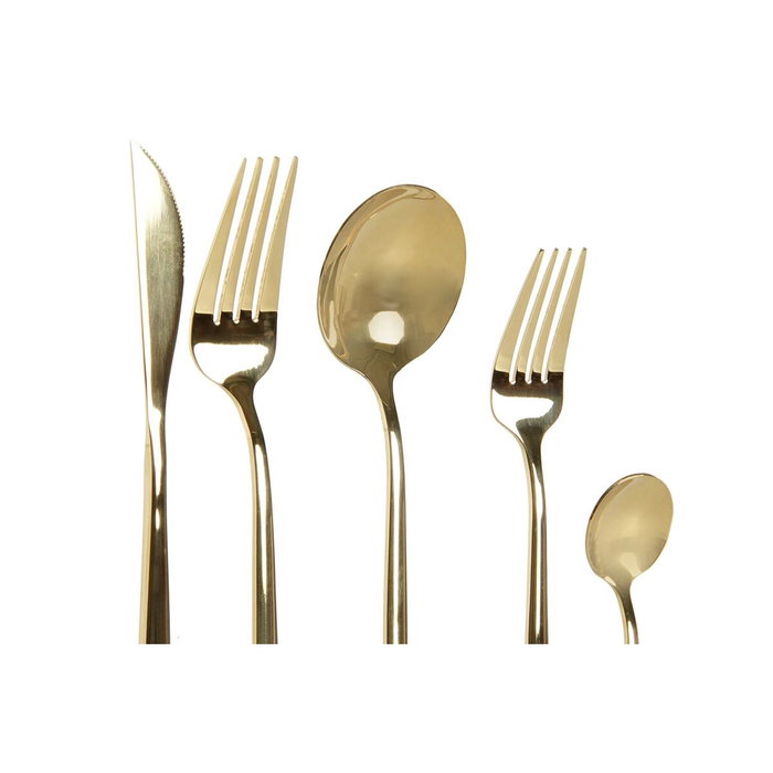 Couverts DKD Home Decor Doré Acier inoxydable 3 x 1,5 x 13 cm 20 Pièces Couverts DKD Home Decor Doré Acier inoxydable 3 x 1,5 x 13 cm 20 Pièces