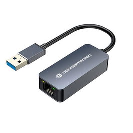 Conceptronic ABBY12G Adaptateur USB 3.0 vers RJ45 2.5 Gigabit Ethernet, Plug and Play, compatible Windows/Mac/Linux/Nintendo Switch, gris