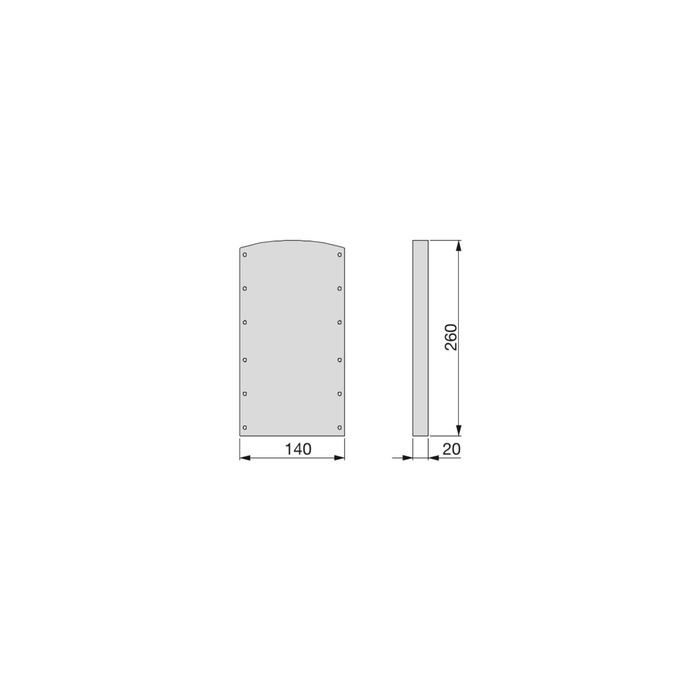 Emuca Jeu de d'inserts latéraux pour Penderie escamotable pour Hang, Plastique, Peint gris pierre