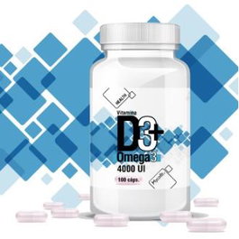 MYCOFIT Vitamine D3 4000UI + Oméga 3 100 capsules