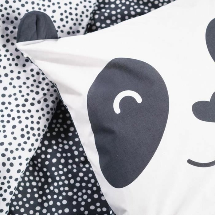 Today Parure de lit FUNNY2.8 Blanc et noir 140x200 cm, 1 personne