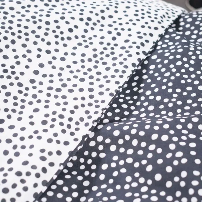 TODAY Parure de lit 1 personne housse de couette 140x200 + taie d'oreiller avec oreilles FUNNY2.8 - Blanc et noir