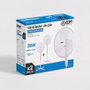 Edm Lot de 2 ventilateurs sur pied blancs 38 W