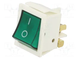 ORNO Interrupteur à bascule DPST OFF-ON Vert/Blanc